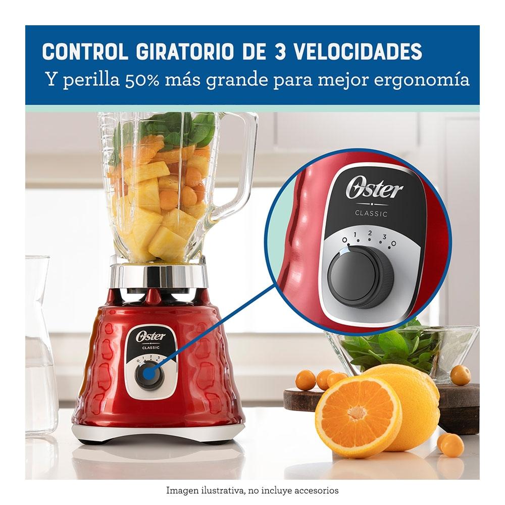 Licuadora Oster Clásica Vaso de Vidrio 1.25 Litros 3 Velocidades
