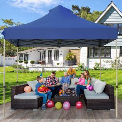 Costway Toldo de 3 mx 3 m, toldo emergente,  toldo con bolso con ruedas, toldo plegable portátil, tienda de campaña con dosel impermeable 3 mx 3 m, gazebo para exteriores, toldo con ajustable altura
