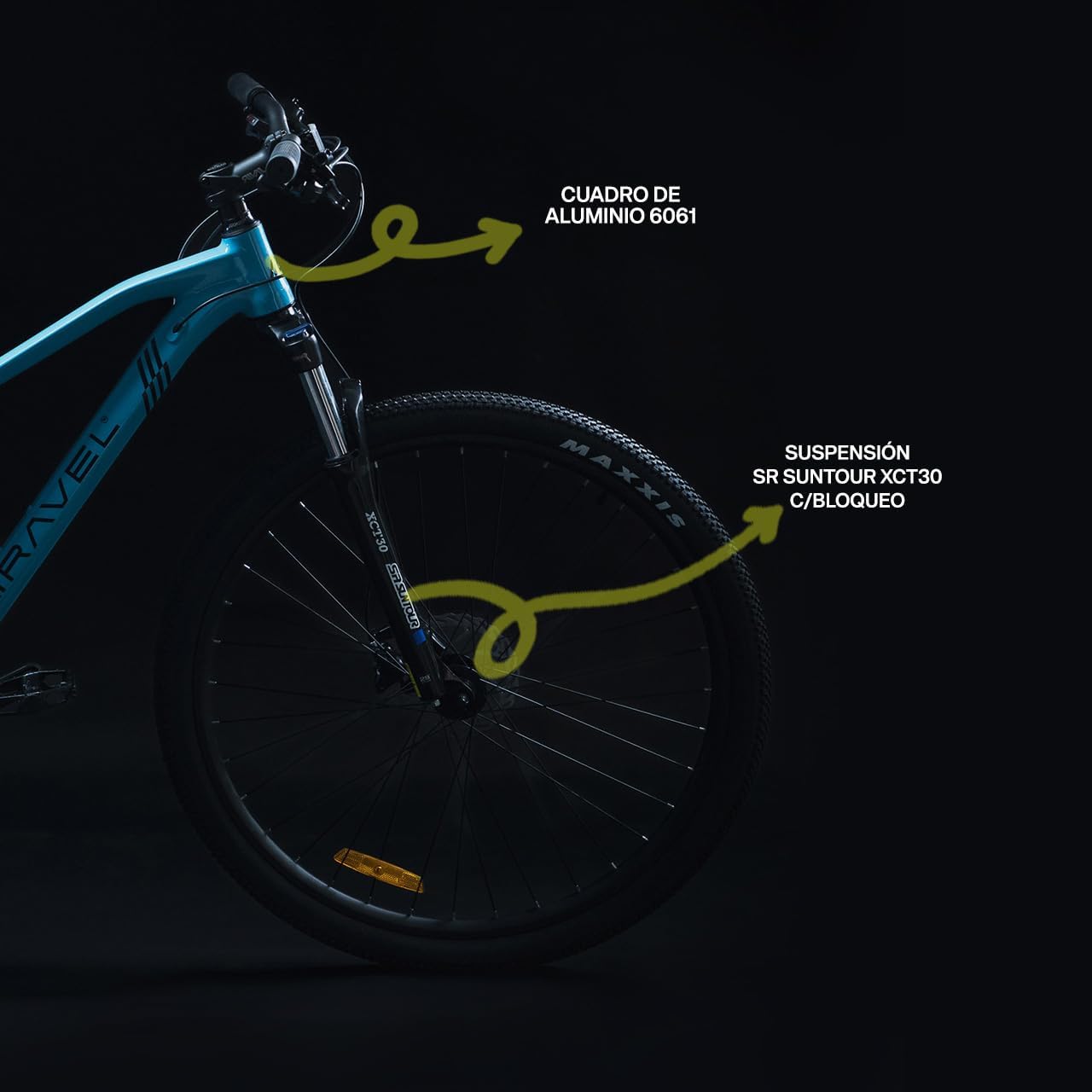 GRAVEL Bicicleta de Montaña Barel | Bicicleta R29 - Cuadro Aluminio 15 kg | Transmisión Cues 18V | Frenos Hidráulicos y Llantas Kenda