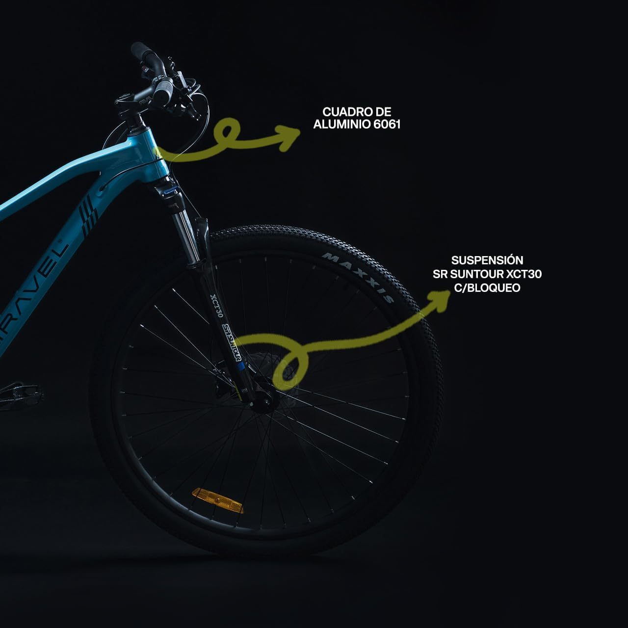 GRAVEL Bicicleta de Montaña Barel | Bicicleta R29 - Cuadro Aluminio 15 kg | Transmisión Cues 18V | Frenos Hidráulicos y Llantas Kenda