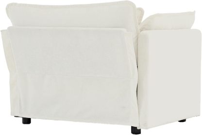 Neylory - Sofá de dos plazas con 2 almohadas para sala de estar, recámara, departamento, 2 plazas de felpilla para asiento profundo
