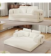 SAVENICA - Sof&aacute; cama de respaldo alto de 79 pulgadas con marco fijo, reposabrazos y respaldo extra&iacute;bles, cor...