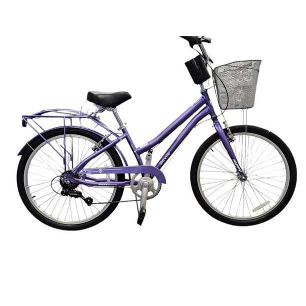 Bicicleta Urbana Huffy Seville Rodada 24 Morado
