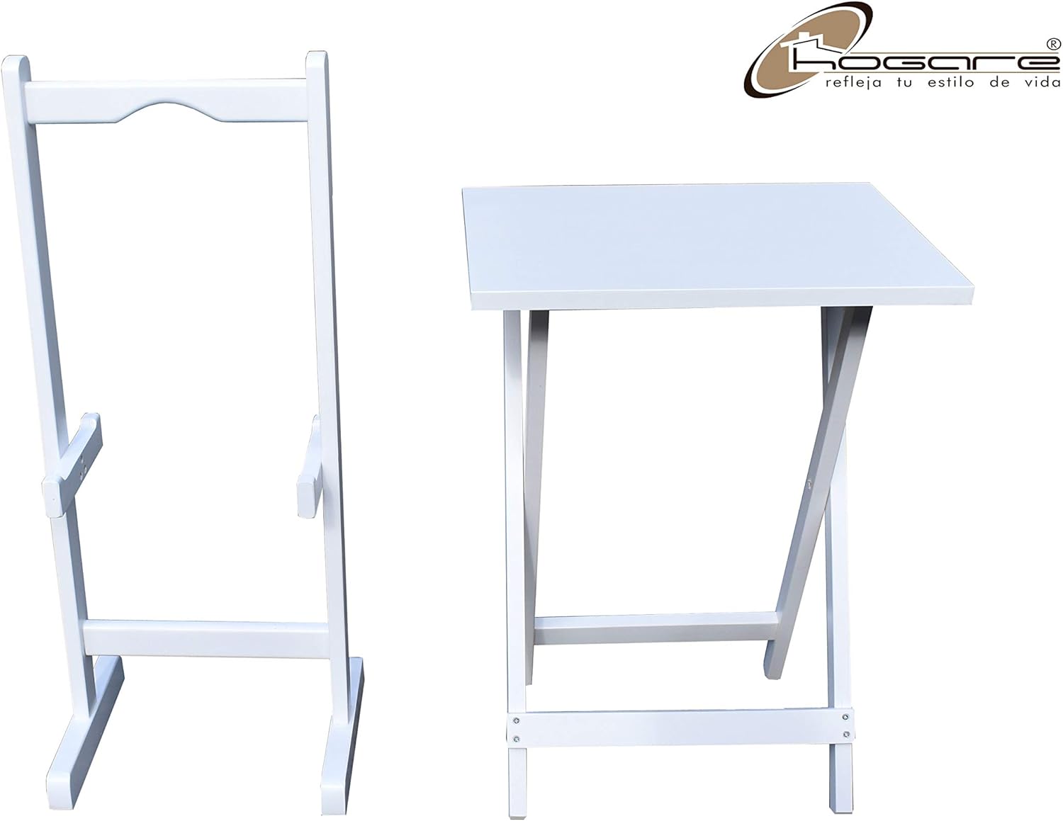 Hogare Mesas Plegables De Servicio con Base, Mesa, Mesa Auxiliar, Mesita, Juego de Parota (Chocolate)