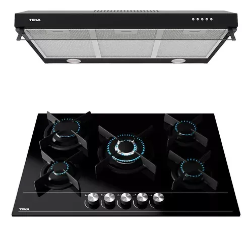 Combo Teka Total Parrilla Gas + Campana Duetto Crystal 75