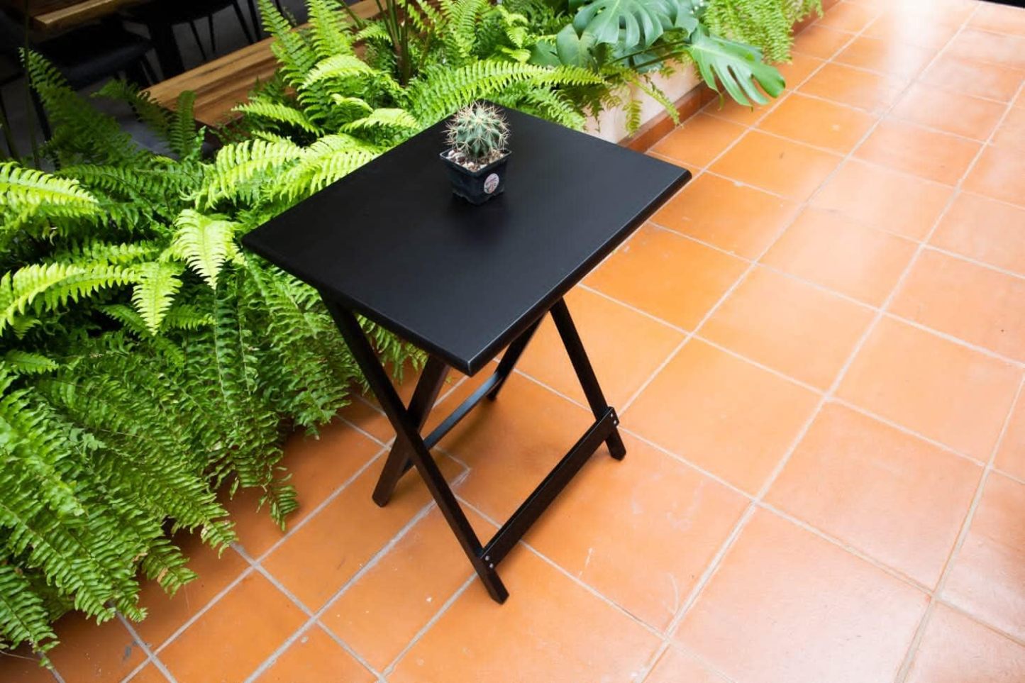Hogare Mesas Plegables De Servicio con Base, Mesa, Mesa Auxiliar, Mesita, Juego de Parota (Chocolate)