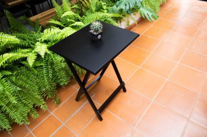 Hogare Mesas Plegables De Servicio con Base, Mesa, Mesa Auxiliar, Mesita, Juego de Parota (Chocolate)