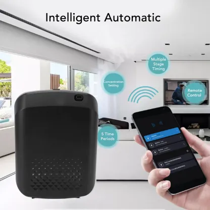 Difusor de Aceite Esencial Eléctrico de 400ml con Bluetooth para Hotel y Hogar con Control Remoto y Temporización Inteligente