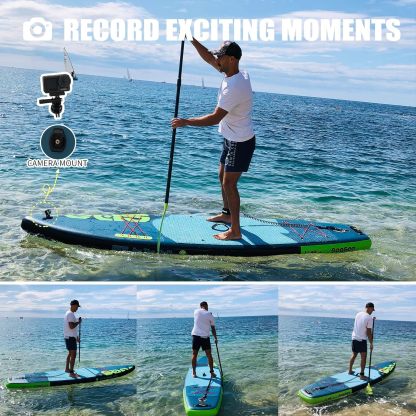 SEASEESUP Tablas de Remo inflables con Accesorios Sup, Tabla de Remo de 12 pies, Duradera, Ligera, diseño Estable de 33 Pulgadas de Ancho para Adultos con sobrepeso