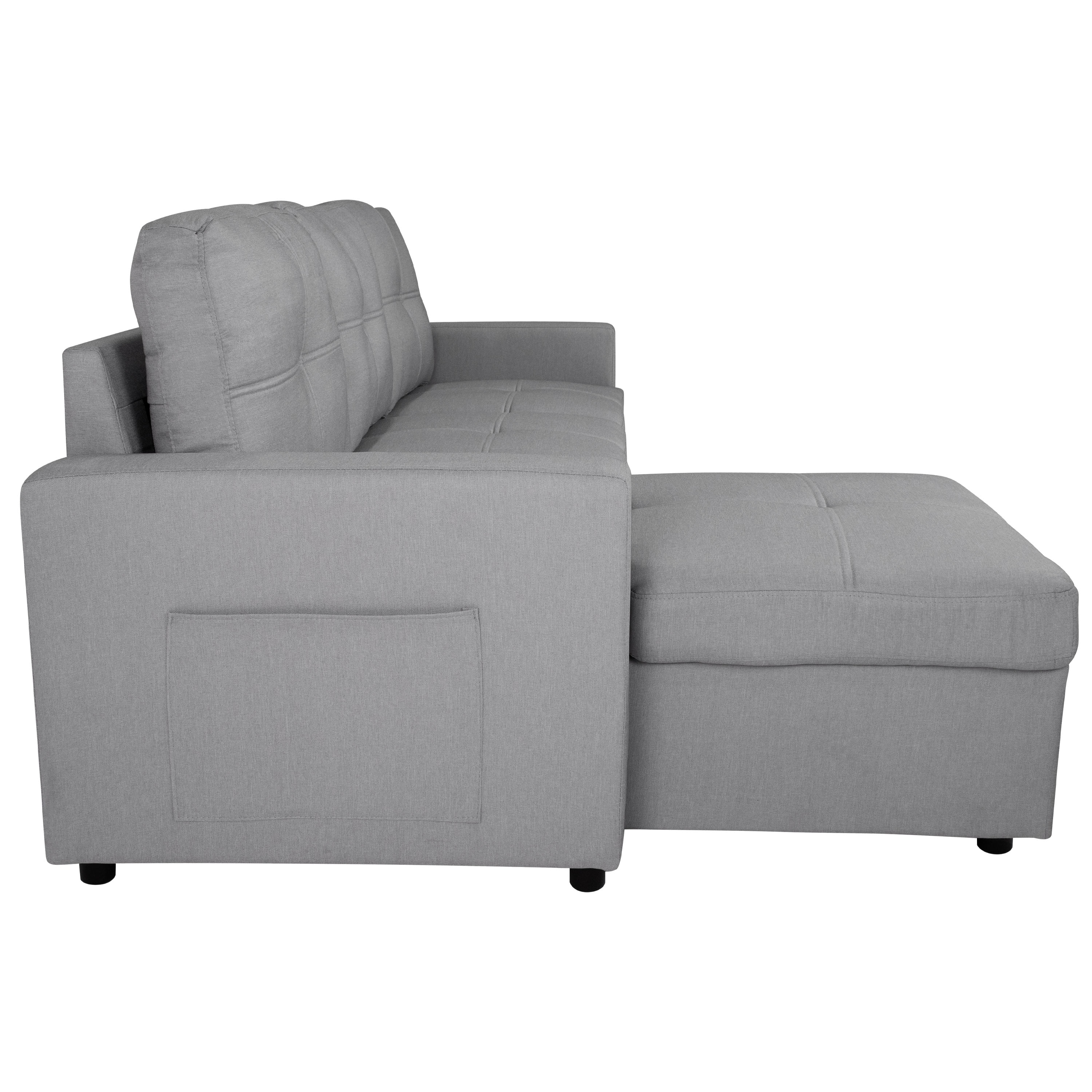 SOFÁ CAMA CON ALMACENAMIENTO TRIBECA GRIS CLARO