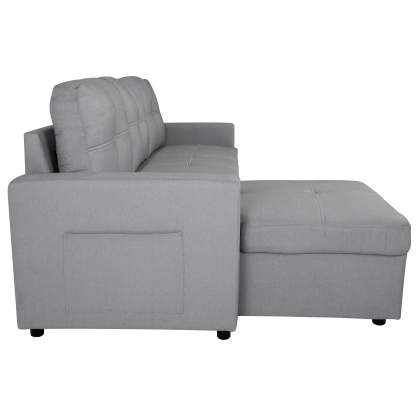 SOFÁ CAMA CON ALMACENAMIENTO TRIBECA GRIS CLARO