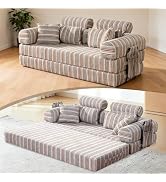SAVENICA - Sof&aacute; cama de respaldo alto de 79 pulgadas con marco fijo, reposabrazos y respaldo extra&iacute;bles, cor...