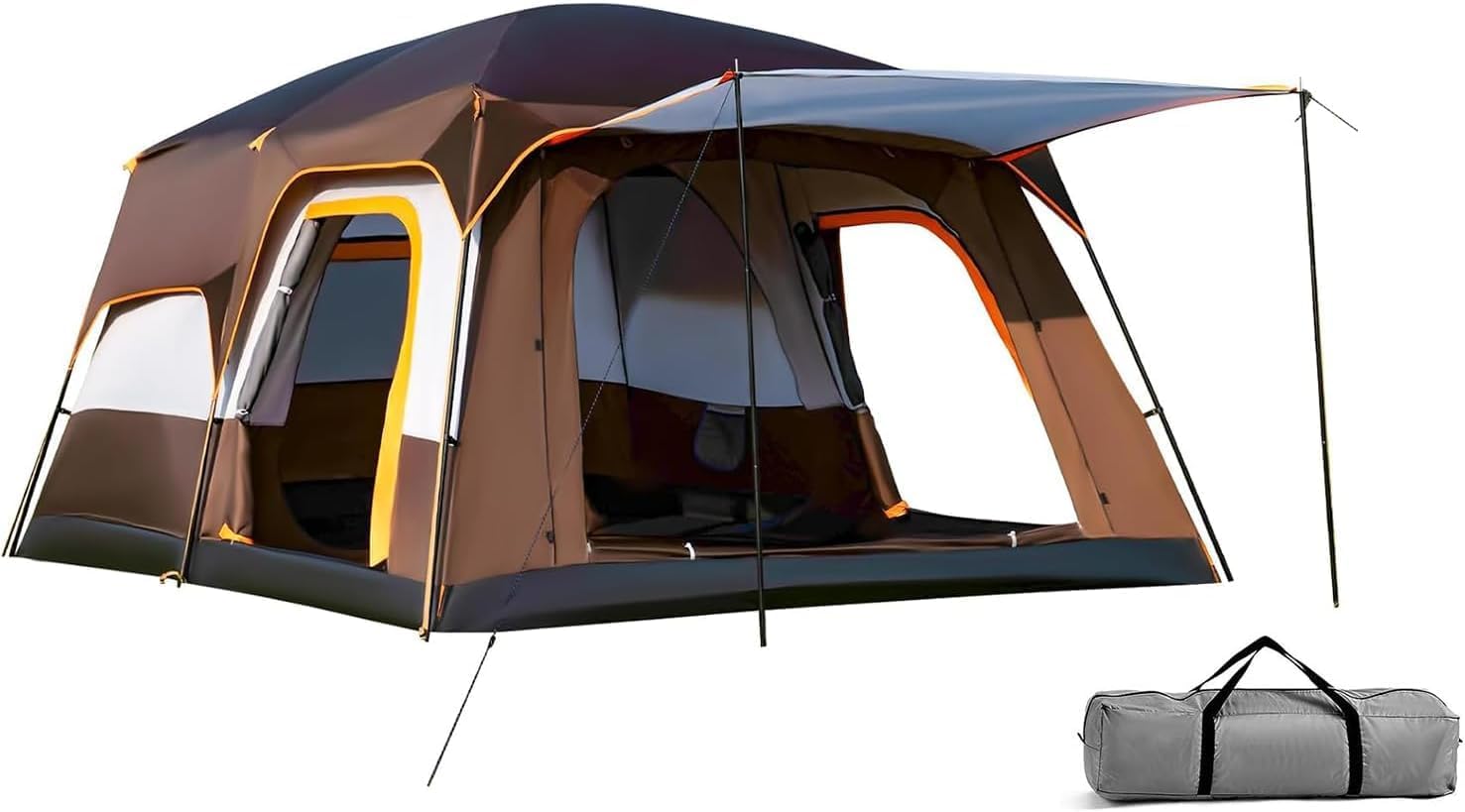 JeeLeeko Casa de CampaÃ±a PortÃ¡til,Tienda de CampaÃ±a para 5-8 Personas,Tienda Familiar de FÃ¡cil InstalaciÃ³n,Tienda para Acampar Impermeable con Alfombra de Piso y Toldo de Puerta,Adecuado para Al Aire