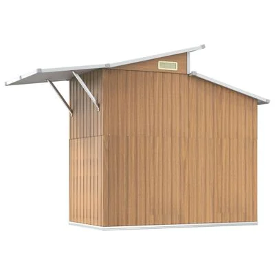 Cobertizo de jardín verde 270x130x208,5 cm acero galvanizado