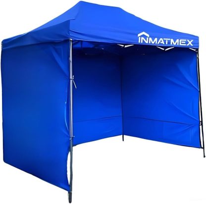 INMATMEX Toldo Carpa 2x3 Impermeable Plegable con Armazón Color Azul, Paredes, Carpa Plegable para Exteriores, Lona Plegable de Acero, Lona Impermeable para Jardín Casa Exterior Facil Armado