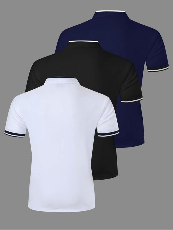 6 Pack Men's Quick Dry Performance Polo Shirts, Stylish Fitted Golf Shirts, Casual Comfortable Cotton Blend for Everyday Wear, Athletic Quality Sports