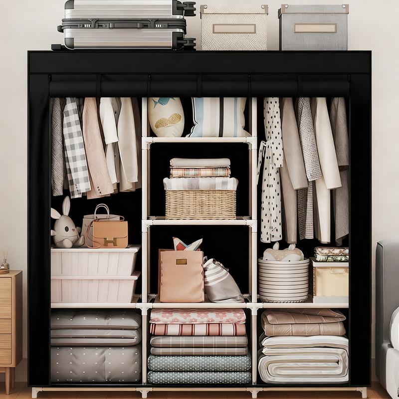 LERFM Closet Armable Ropero Rack Guardaropa Recamara Organización, Bonito, Práctico Y Resistente. Armario Plegable Organizador de Ropa,navidadRebajas de fin de año,Dazy ,Sheglam