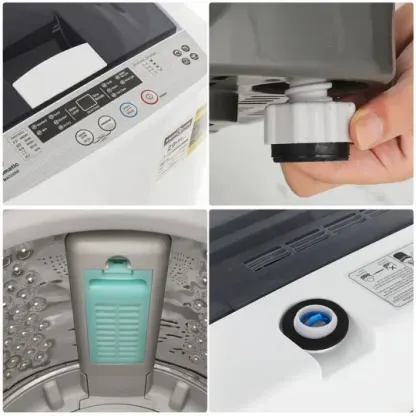 Lavadora Portátil, Capacidad de 13.5 libras/17.8 libras, Lavadora y Secadora Portátil de 1.8/2.4 pies cúbicos con bomba de drenaje, 10 programas y 8 niveles de agua para hogares y apartamentos