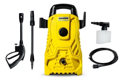 Lavadora de alta presión Kärcher Compacta amarilla y negra de 1200 W con 1500 psi de presión máxima de 110 V