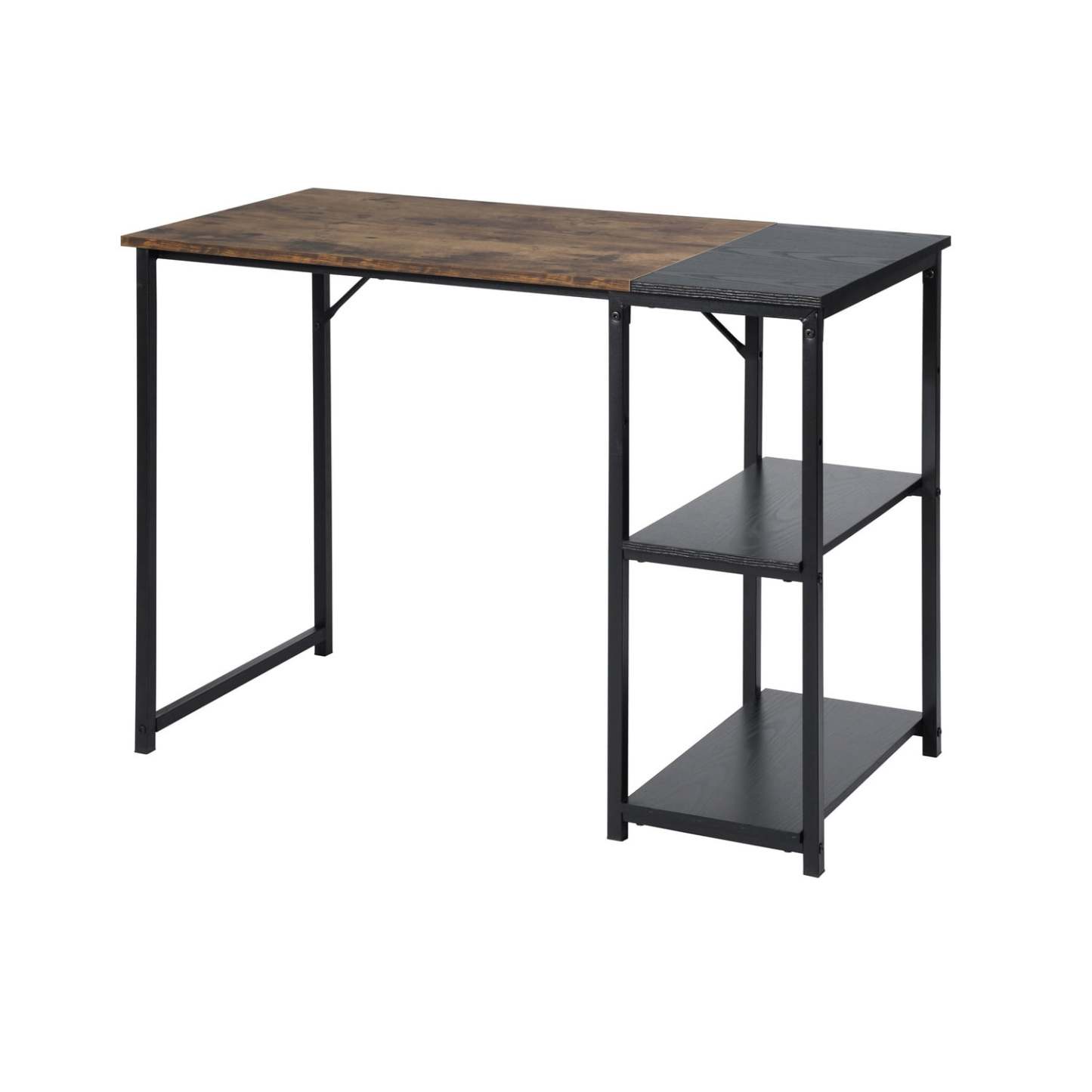 Escritorio Grande 140cm Color Madera con Negro,con Bolsa de Almacenamiento