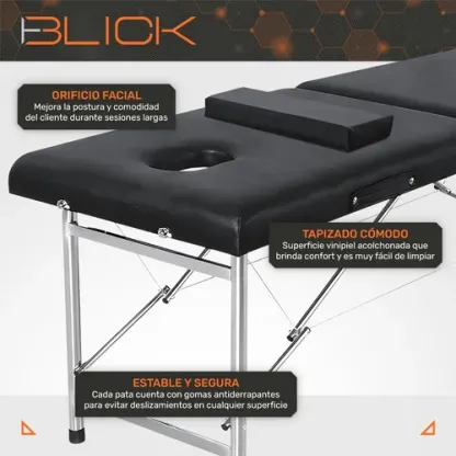 Cama De Masaje Plegable Portátil Profesional 120kg Blick