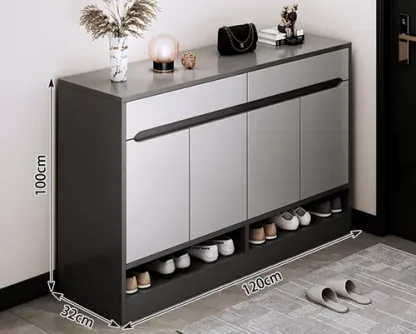 Modernos Zapatera De Madera Organizador Zapatos 4 Puertas