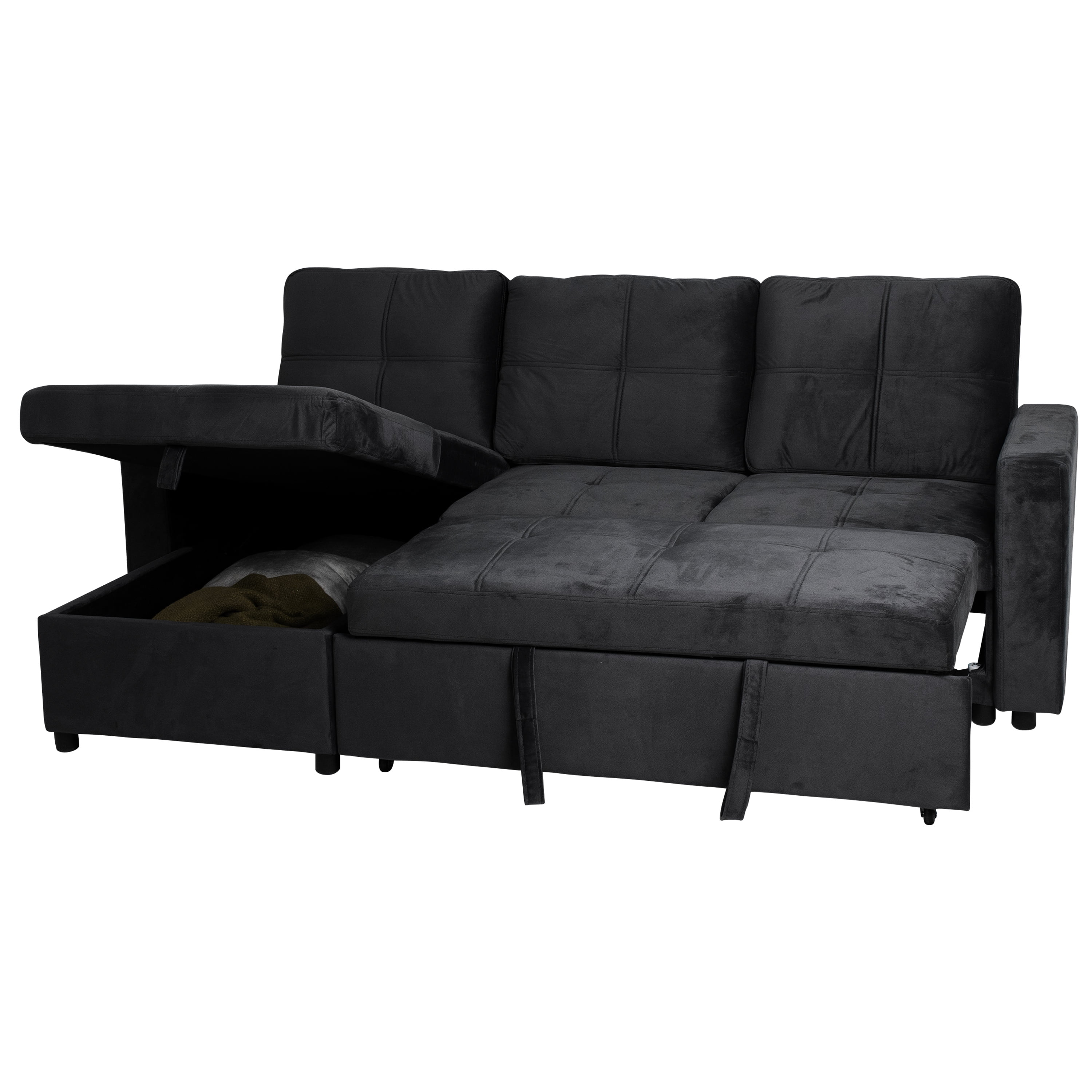SOFÁ CAMA CON ALMACENAMIENTO TRIBECA GRIS CLARO
