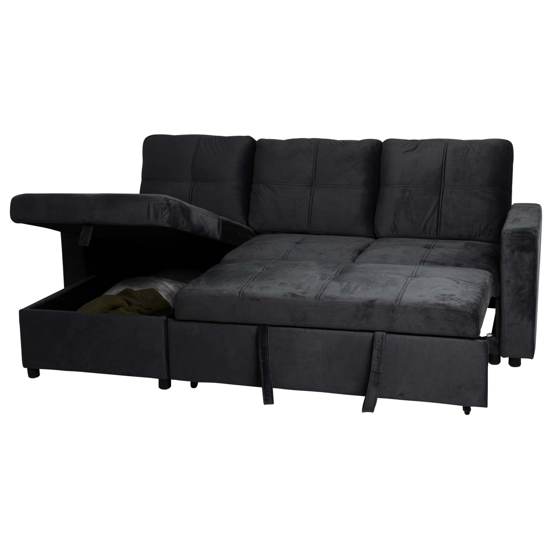SOFÁ CAMA CON ALMACENAMIENTO TRIBECA GRIS CLARO