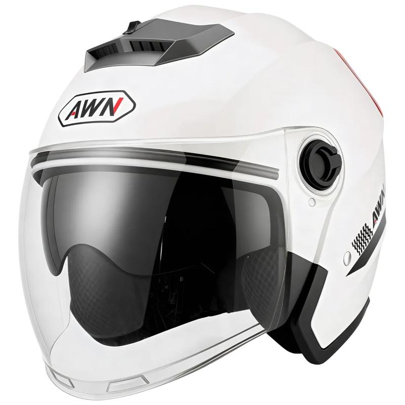 Casco Motocicleta Transpirable Con Visera De Doble Capa Dot