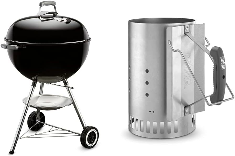 Weber, Asador Original Kettle Premium 22 Negro Adulto Unisex, Negro (Black), Pulgadas Premium