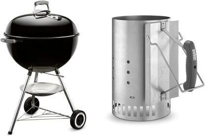 Weber, Asador Original Kettle Premium 22 Negro Adulto Unisex, Negro (Black), Pulgadas Premium