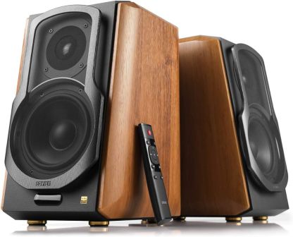 Edifier S1000MKII Active 2.0 Altavoz de estantería para audiófilos Altavoz Bluetooth 5.0 de 120 vatios con entrada óptica aptX HD Altavoz con monitores de campo cercano y amplificador clase D -----Cable de alimentación