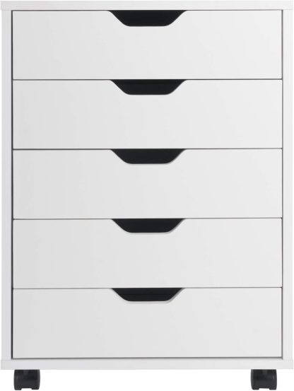 Winsome Wood Halifax 5-Drawer Cabinet, Blanco