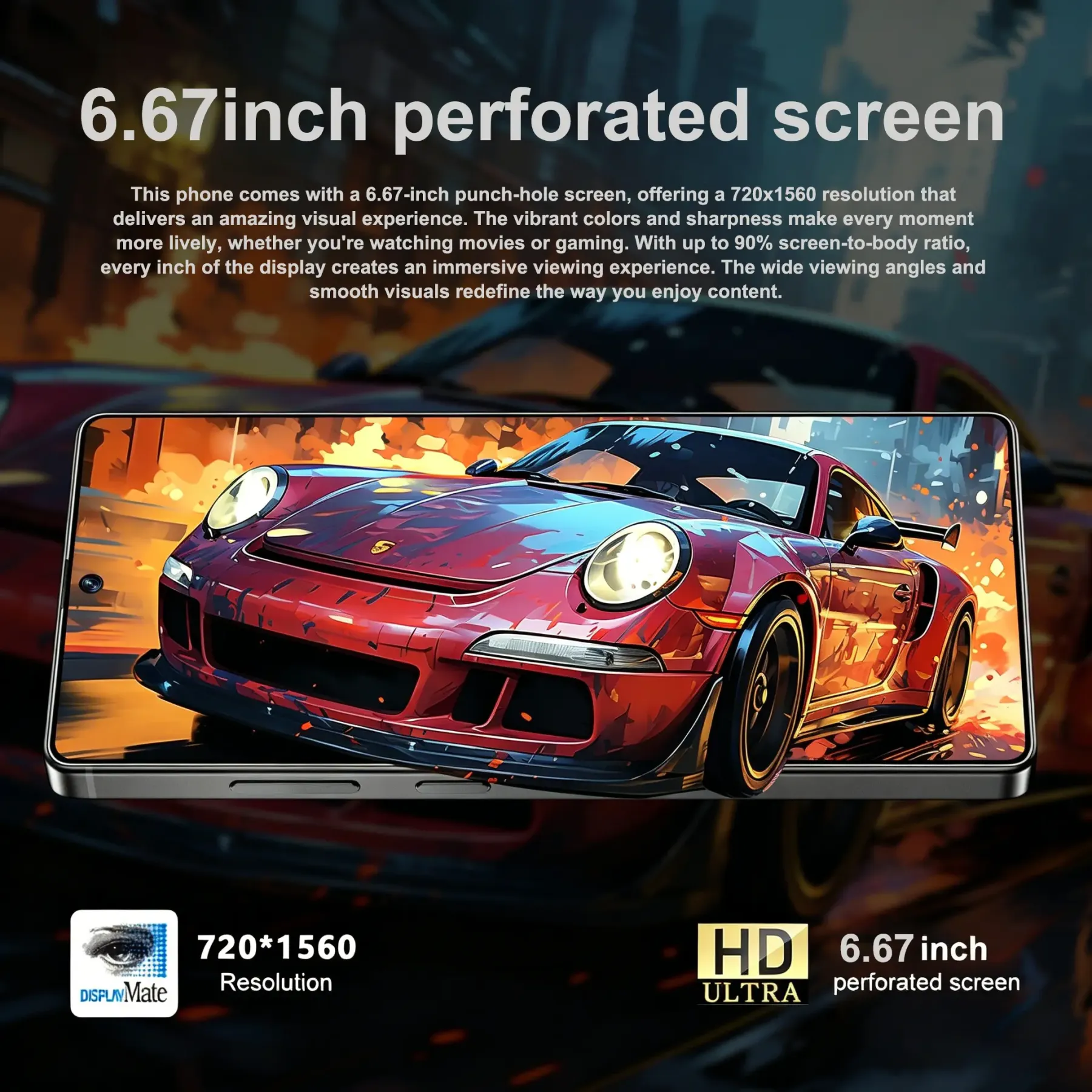 📱 Smartphone desbloqueado 6.67 pulgadas, doble SIM, procesador 8 núcleos, 4GB+32GB ampliable 128GB, cámara 13MP