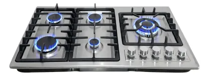 Parrilla Estufa con alimentación a gas - Gutstark mkz-parrillain5 color plata/negro - 5 hornallas