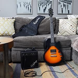 Epiphone PPEG-EGL1VSCH1 Paquete Guitarra Eléctrica, color Sunburst