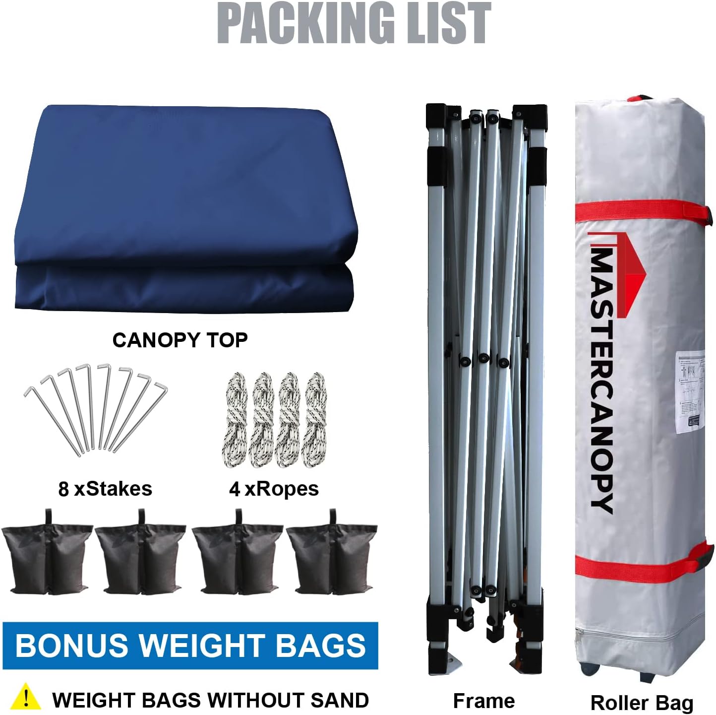 MASTERCANOPY - Tienda de campaña emergente Duradera con Bolsa Enrollable
