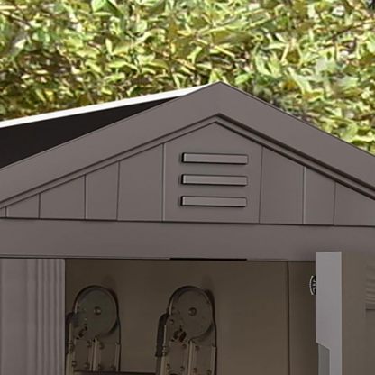 Keter Cobertizo de Almacenamiento para Jardin y Exteriores, Beige, Factor 8x11