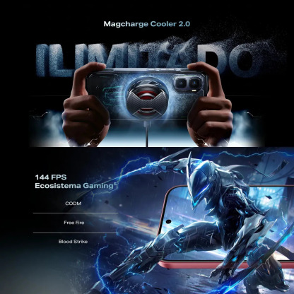 🎮 Celular Gamer 5G, 12GB+512GB, Color Negro Abismo, Incluye Kit Gaming, Enfriamiento Líquido Real, Gatillos GT, hasta 144FPS, Ecosistema Gaming