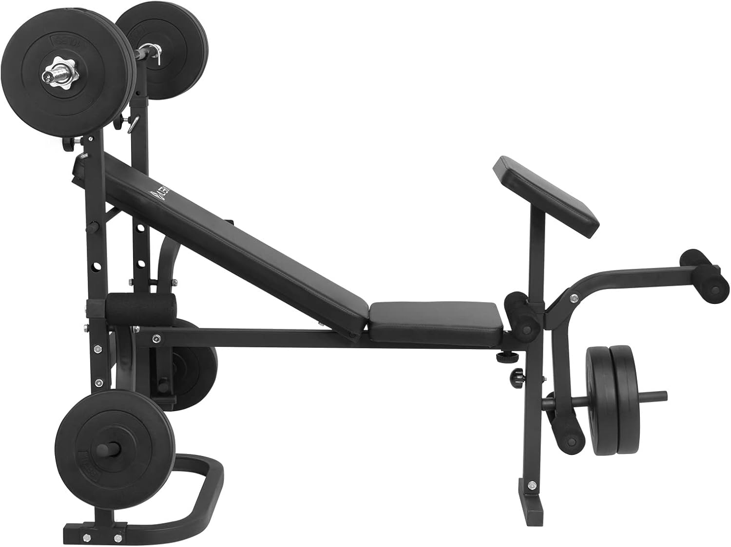 Altera Banco para Pesas Multiposiciones con Kit de 8 Discos de 10 lbs y Barra Recta