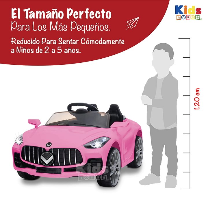 Kids House Carro Montable para Niños DASH, con Luz, Música USB MP3, Educación Temprana, Batería Dual 6V, Diseño Compacto y Seguro