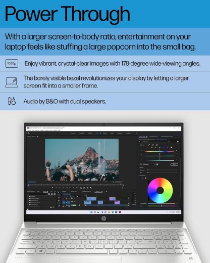 HP Pavilion 15-eg2025nr 15.6" FHD Laptop Intel Core Intel Core i7-1255U 1.7GHz 16GB RAM 512GB SSD Wi-Fi Bluetooth cámara web Windows 11 Professional (reacondicionado)