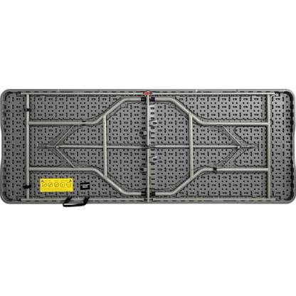 Mesa plegable 1,80m combinada jardín exterior camping gris