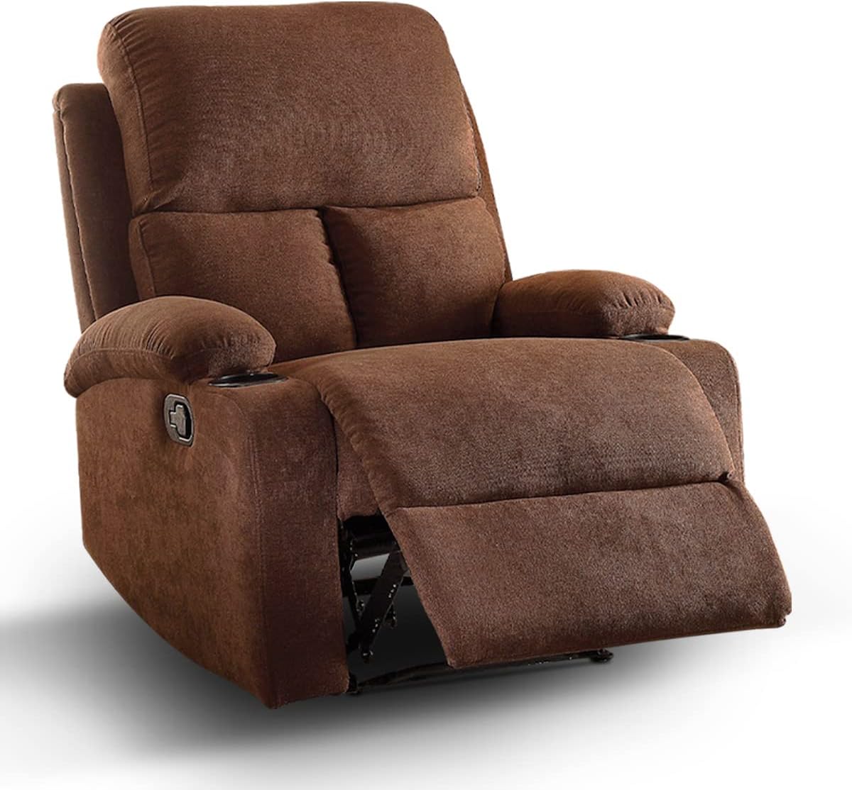 Sillon Reclinable para Adultos Individual - Brady - con Sistema Manual - Reposet de Tela - Varios Colores (Gris).