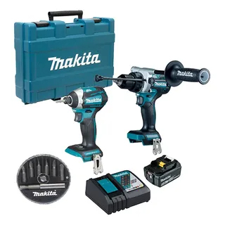 Rotomartillo + Llave Impacto Makita 18v + Linterna + Puntas