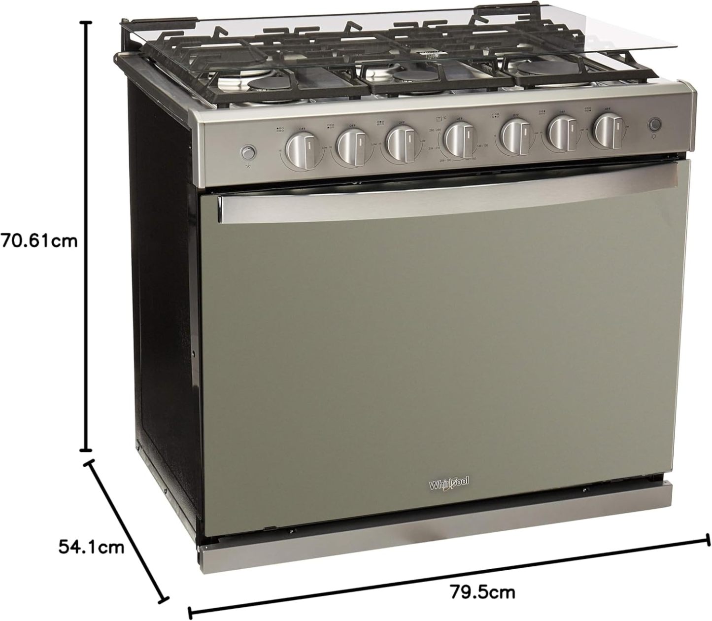 Whirlpool WER-3000D Estufa Gris Con Acentos En Cromo