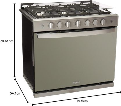 Whirlpool WER-3000D Estufa Gris Con Acentos En Cromo