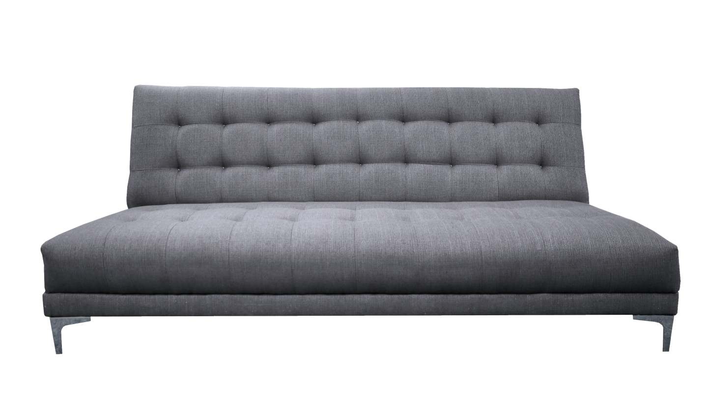 Sofa Cama Reclinable El Bazar Store Verso Gris plata, Futon Abotonado Matrimonial 3 posiciones, Sala
