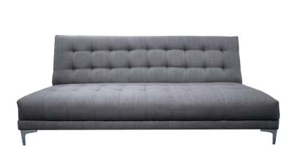 Sofa Cama Reclinable El Bazar Store Verso Gris plata, Futon Abotonado Matrimonial 3 posiciones, Sala