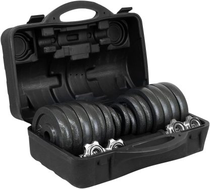 Altera Set de Mancuernas y Discos, Pesas Ajustables con Estuche para Ejercicio
